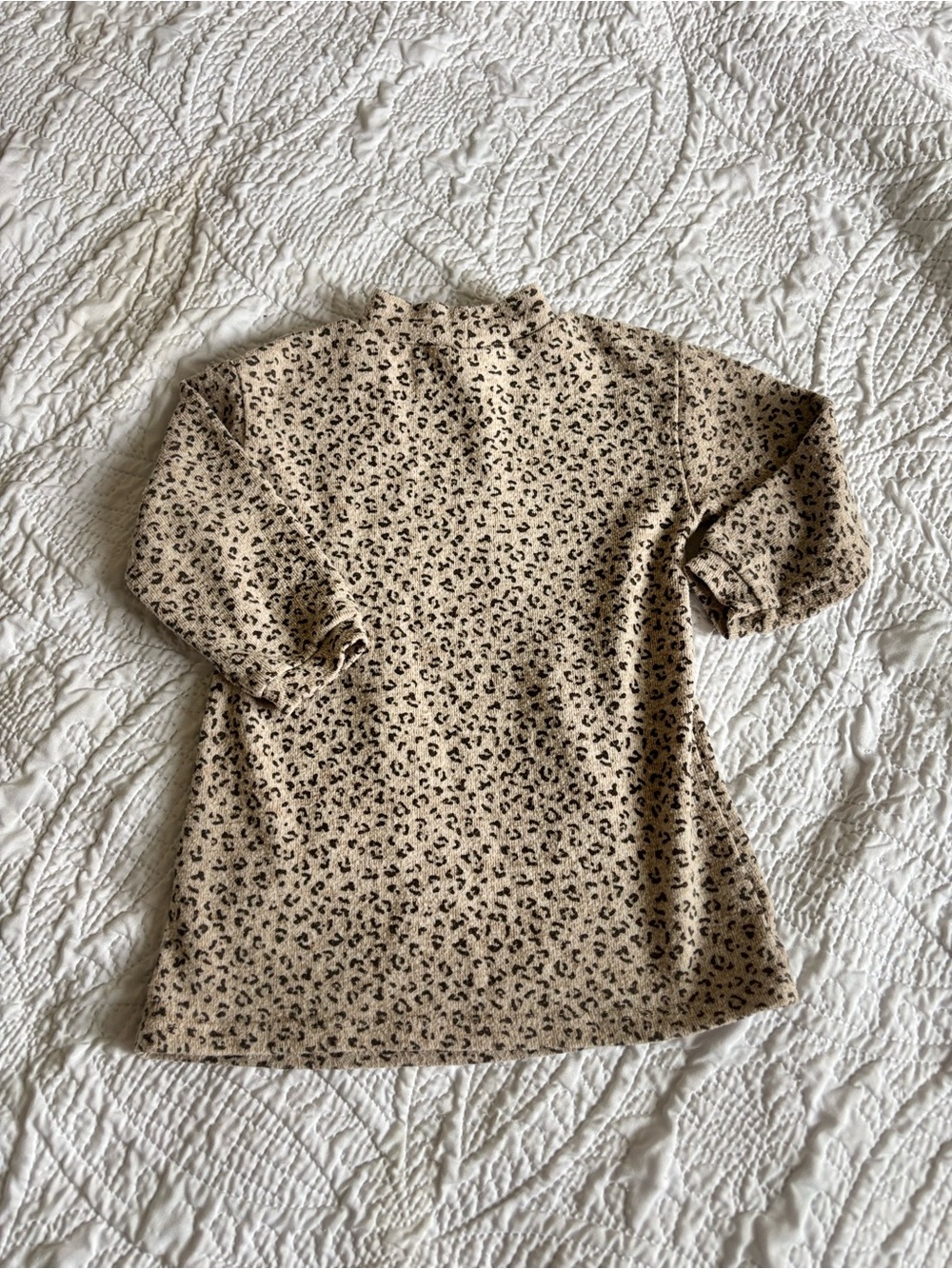 Zara Beige Leopard Print Kids Dress